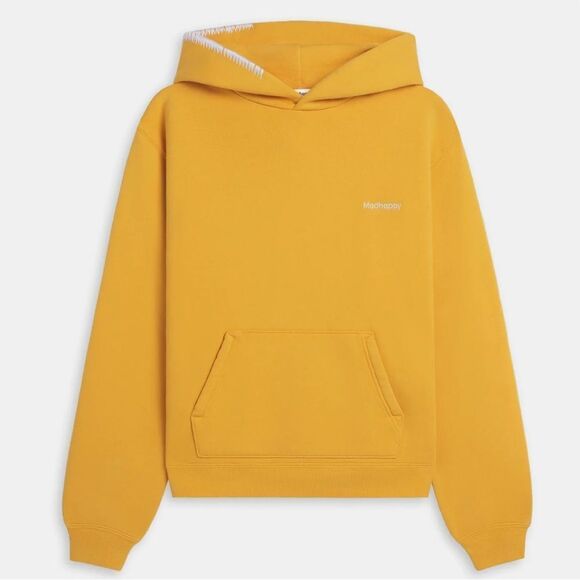 Madhappy Unisex Cotton Classic Fleece Hoodie in Sunny XS NEW